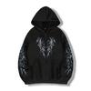 Dark Hooded Zipper Cardigan Sweatshirt For Men And Women Loose Couple Coat