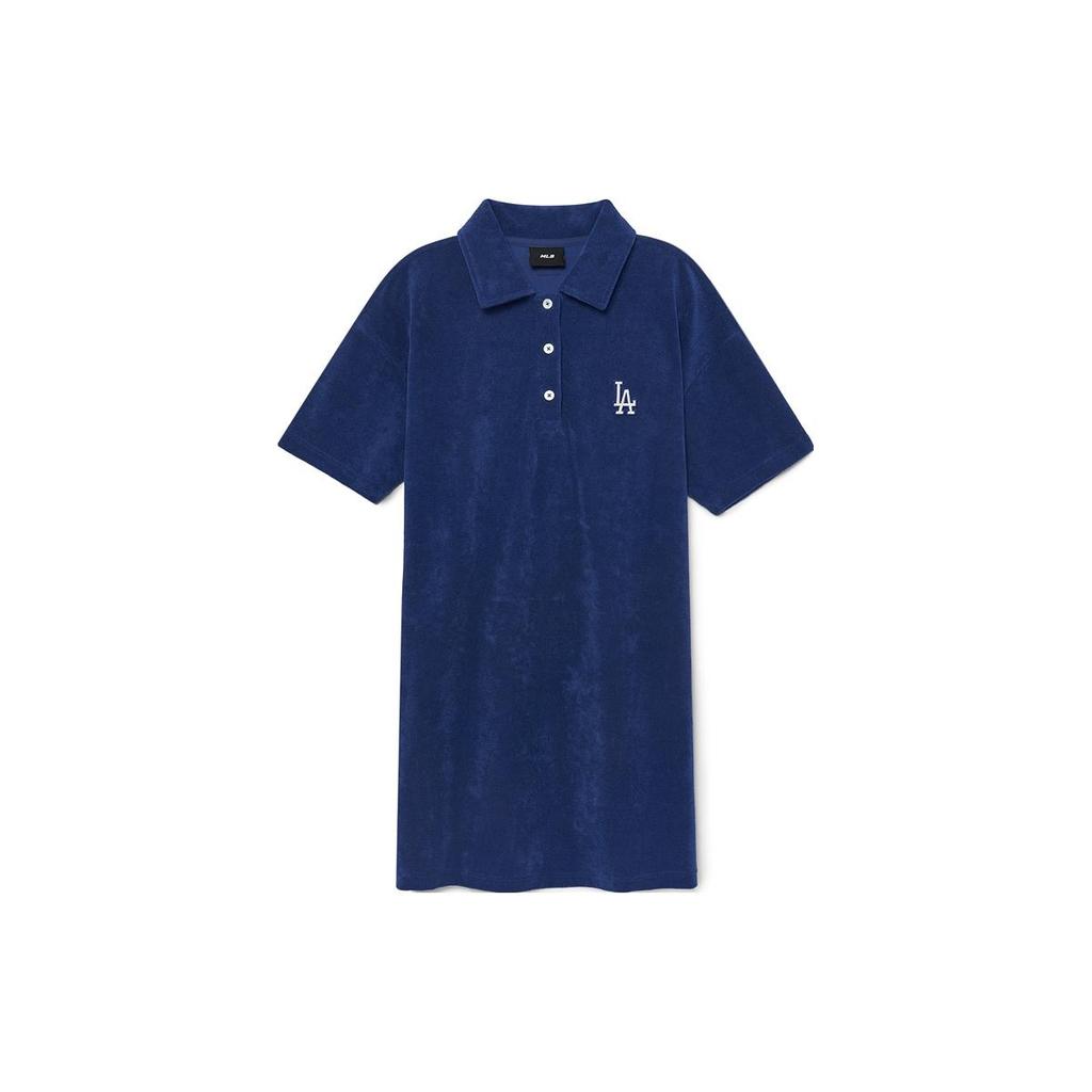 New MLB Short Sleeved Dresses Women's Navy 3FOPB1033-07NYL