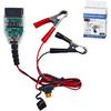 OBD2 Car Memory Saver Protection Connector, 12V Vehicle ECU Emergency Power Supply Cable with 2 Alligator Clips, OBD II Digital Display Automotive