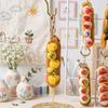 Long Cream Puff Realistic Long Cream Pendant Simulation Fruit Small Strip Fruit Keychain  Gift