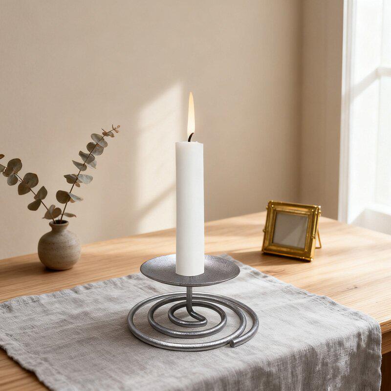 Retro European Metal Candle Holder for Weddings, Birthdays, and Romantic Dinners