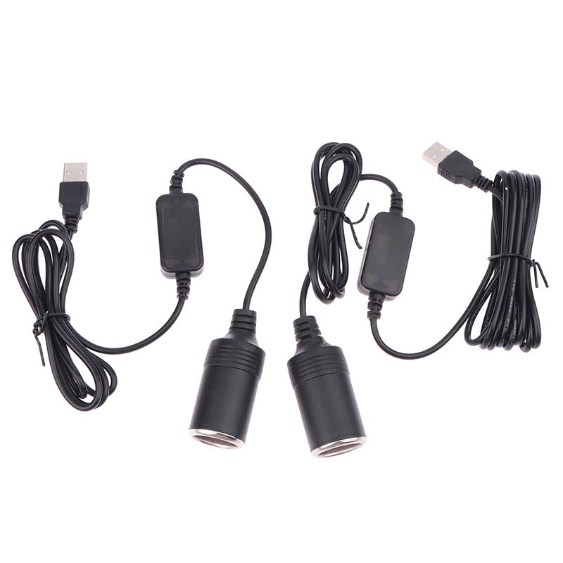 1Pc Auto Interior Accessories 5V To 12V Car Cigarette Lighter Socket Usb Converter Power Adapter Controller Plug Connector