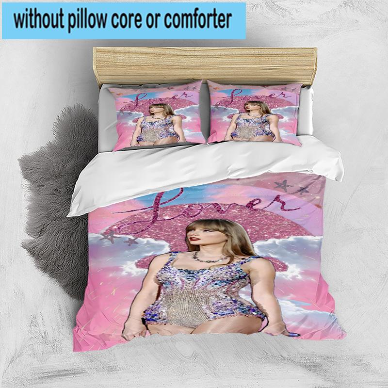 Taylor music Lover Artwork 3pcs Bedding,Including 1pc Duvet Cover And 2pcs Pillowcases Perfect for Christmas,Ideal for Bedroom, Dormitory