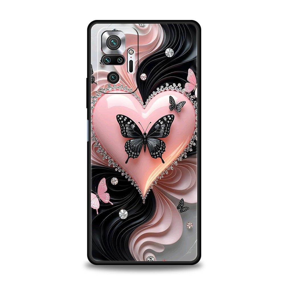 

Colored Love Heart Printed Phone Case Cover for Redmi 14C 10C Note 15 14 13 12 10 11 K40 Pro Plus 5G Shockproof Soft TPU Shell Note 15 4G