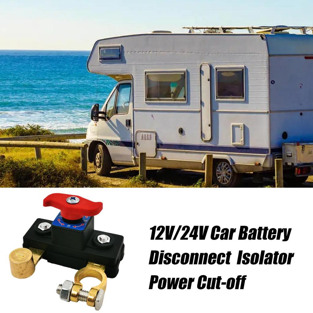 Car Battery Cut Off Control 12/24V Auto Battery Quick Disconnect Control Automotive Terminal Heavy Duty Accessories For RV truck