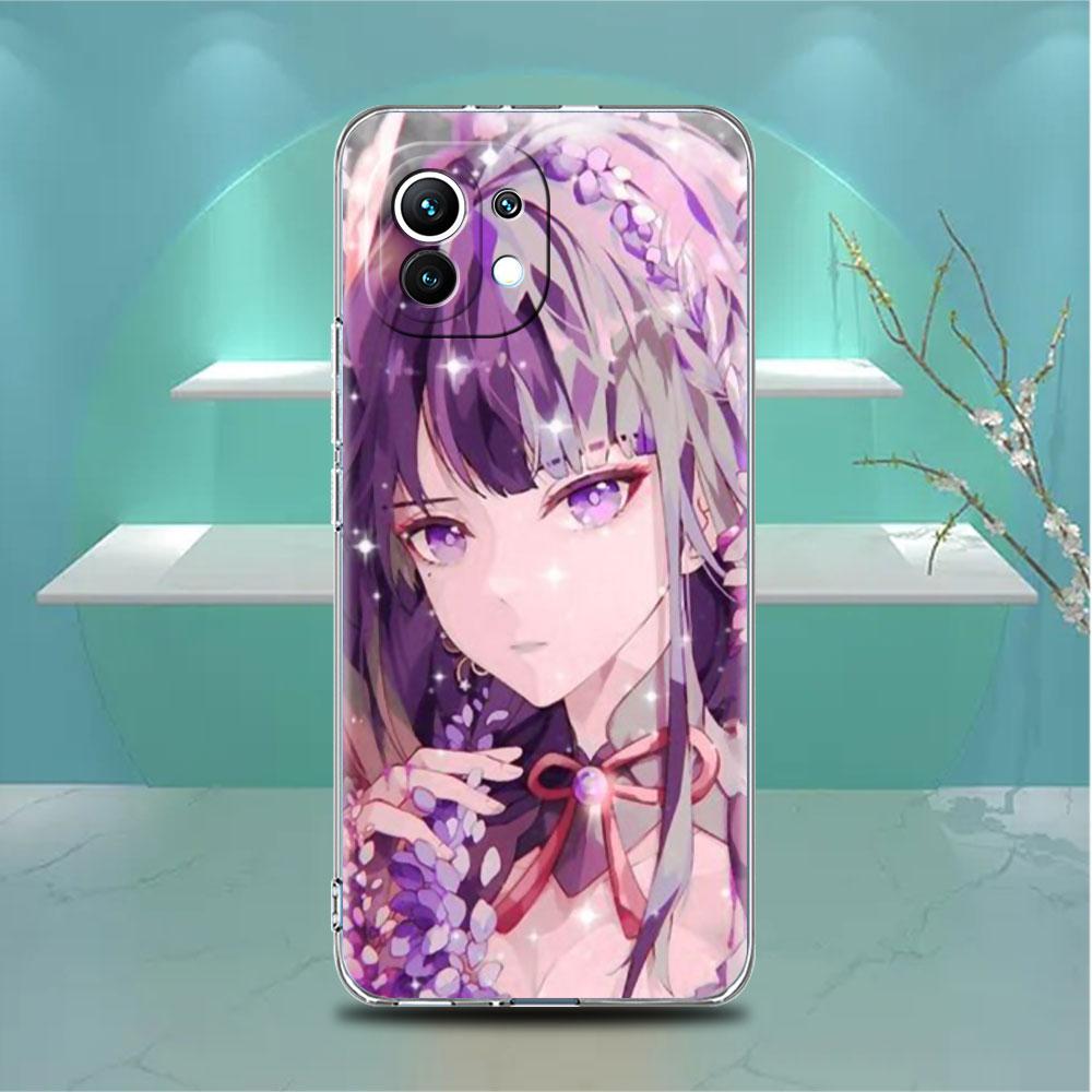 

Прозрачный чехол Genshin Impact Raiden Shogun Baal для Xiaomi Mi Poco X3 NFC M3 Pro F3 F1 11 Lite 12 Note 10 11T 9T, чехол для телефона Redmi Note 9S
