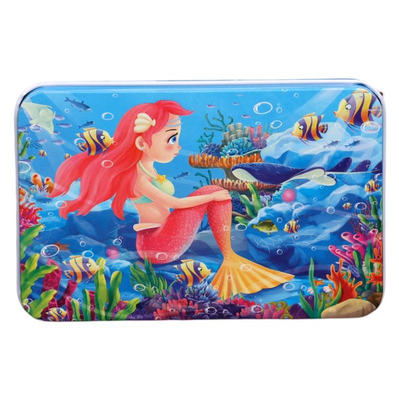 High-quality 60-piece Wooden Puzzle In Iron Box Educational Toy For Kids