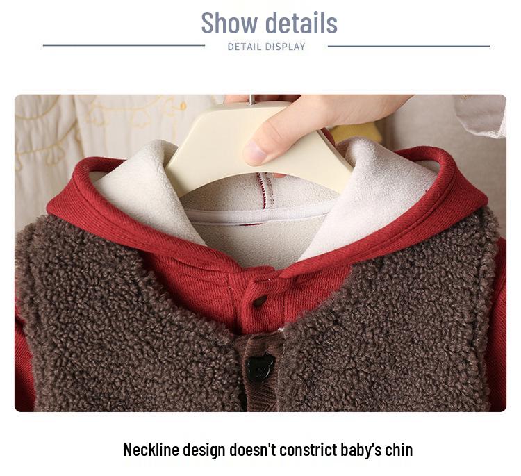 Winter Baby Two-Piece Set: Cute Newborn Girl Romper & Stylish Outwear