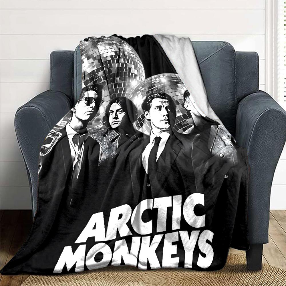 Arctic Monkeys Disco Ball Flannel Blanket Super Soft Warm Cozy Blanket For Sofa Bed Office Travel Allseason Home Decor Gift