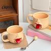 Modern Kitchen Drinking Cup Quirky Tongue Out Ceramic Coffee Mug, 10oz Unique 3D Sculpted Face Playful Mug for Tea Milk, Funny Creative Drinkware Home