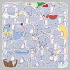 50 Cute Hand-Painted Cartoon Baby Elephant Stickers for Luggage, Diary, and Water Bottles