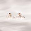 JEWNEL 14K Rosegold 5-tier Pearl Piercing Earrings