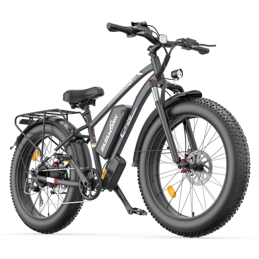 ZAZAWORK Bicicletă Electrică CF26 1000W All-Terrain Roți Off-Road de 26 Inch Viteză Maximă 50KM/H Autonomie 100KM Sarcină 150KG E-Bicicletă de Munte