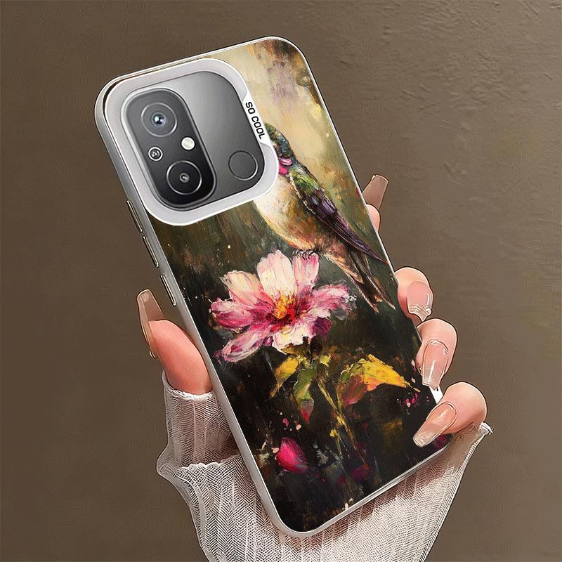 Vogel-Ölgemälde-Stil Stoßfeste Handyhülle für Xiaomi Poco X7 X6 X5 X3 Pro F7 Ultra M8 Redmi 15C 15 14C 13C 12C 10C 13 12 10