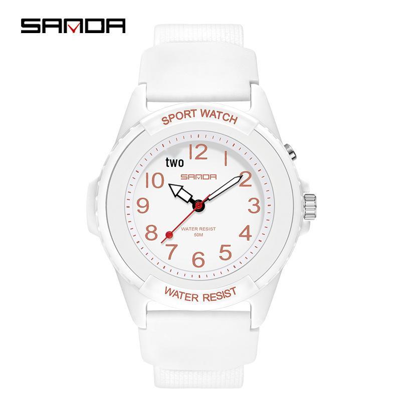 Multicolor Sanda 50M Waterproof Luminous Dial Sport Watch