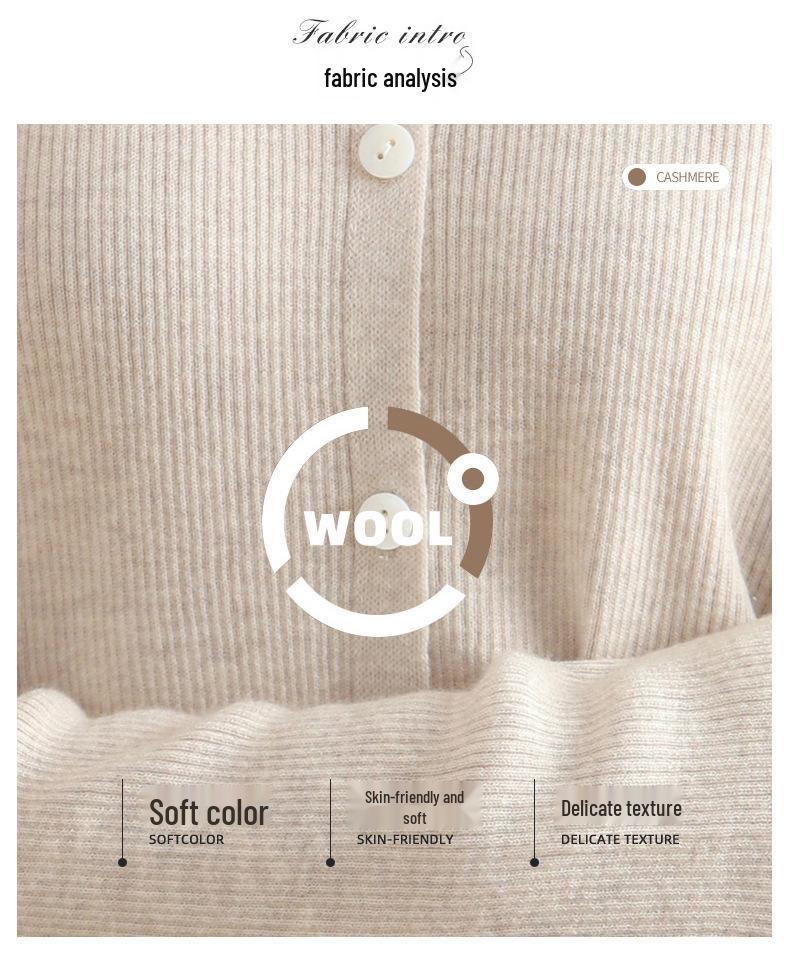 Women's Fine Spun Wool Cardigan Sweater Coat - Short Lapel Style, Autumn 2023 Knitwear