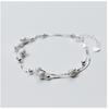 925 Sterling Silver Frosted Beads Bracelets Jewelry Gifts  Women Box Chain Fashion Trendy Bracelet Jewelry