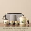 Portable Travel Tea Set: Quick-Brew Pot with Four Cups, New Style for Young People On the Go