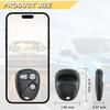 Key Fob for 1996-2002 Chevy Suburban Tahoe Lumina Camaro Monte Carlo, GMC Yukon Safari, Buick Cadillac Oldsmobile Pontiac, AB01502T/ABO1502T, 3Buttons