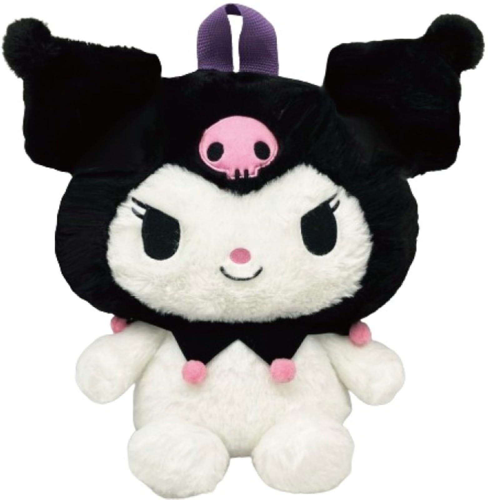 Рюкзак плюшевый пушистый Nakajima Corporation Kuromi 202642-24