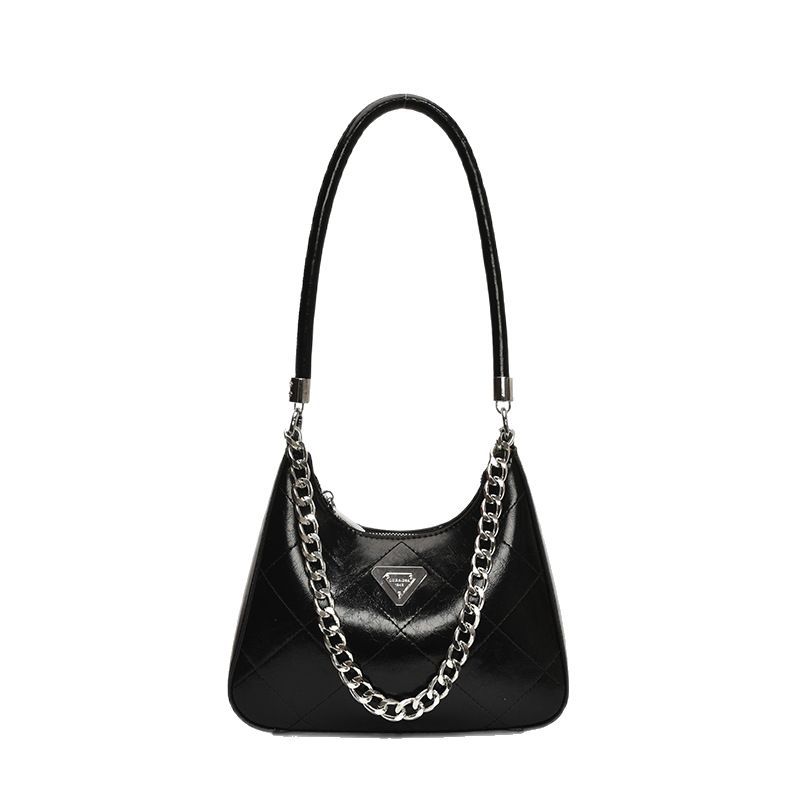Retro Diamond Chain Underarm Bag Women'S Trend Foreign Style Versatile Casual Shoulder Bag