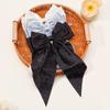 White Rhinestone Big Ribbon Barrette, Ribbon Clip, Lolita, Dreamy Cute, Gothic Lolita Hair Clip, Hairpin, Hair Accessory [Used]