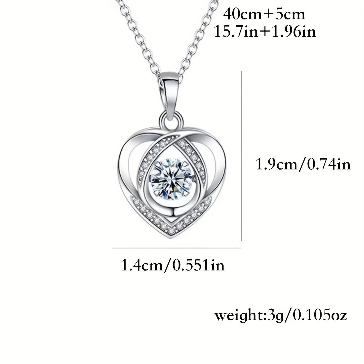 

Luxury Heart-Shaped Necklace with Red Synthetic Zirconia Pendant,Romantic Gift for Mom,Birthday, Valentine S Day, Wedding Party