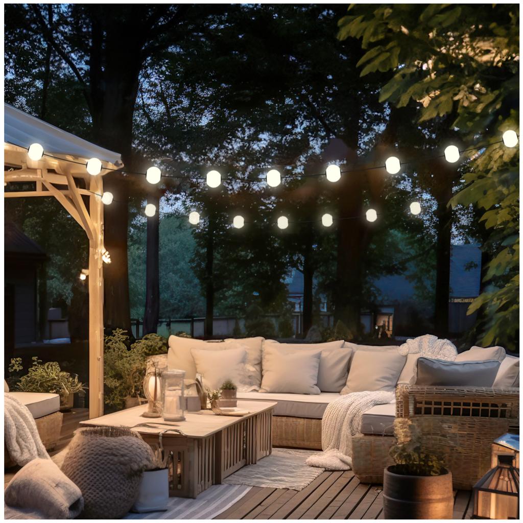 VENEZIA LED Garden Garland 7.7m 10W 10 Bulbs