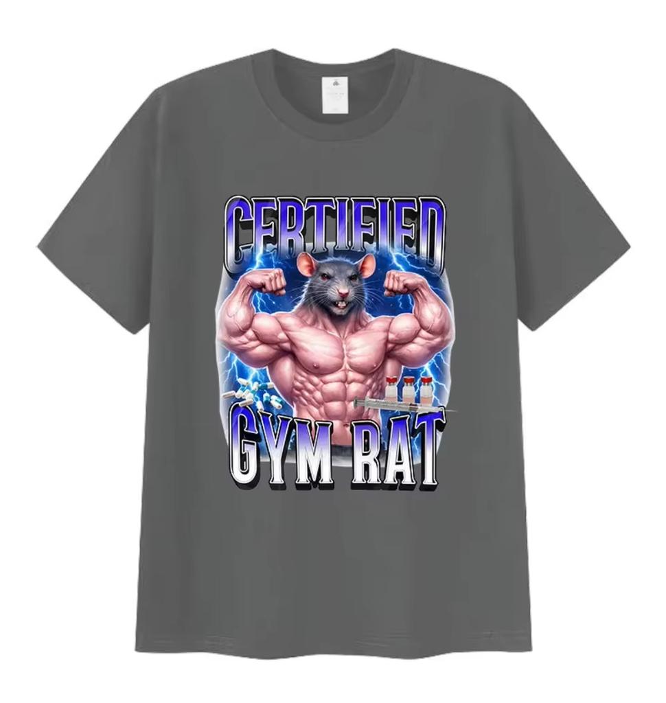 High-Quality Harajuku Style Vintage Fashion Cotton Short Sleeve T-Shirt, Funny Fitness Meme Graphic Tee for Certified Fitness Enthusiasts T-Shirt