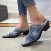 Indoor Outdoor Slippers Women Fashion Breathable Slip On Women Denim Heels Beach Casual Slippers Summer Women'S Pantuflas Mujer