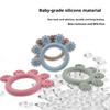 Handheld Multicolor Silicone Baby Ring Teether Anxiety Teething Toys 0-12 Months Chew Beads Sensory Gum Relief Soother Baby