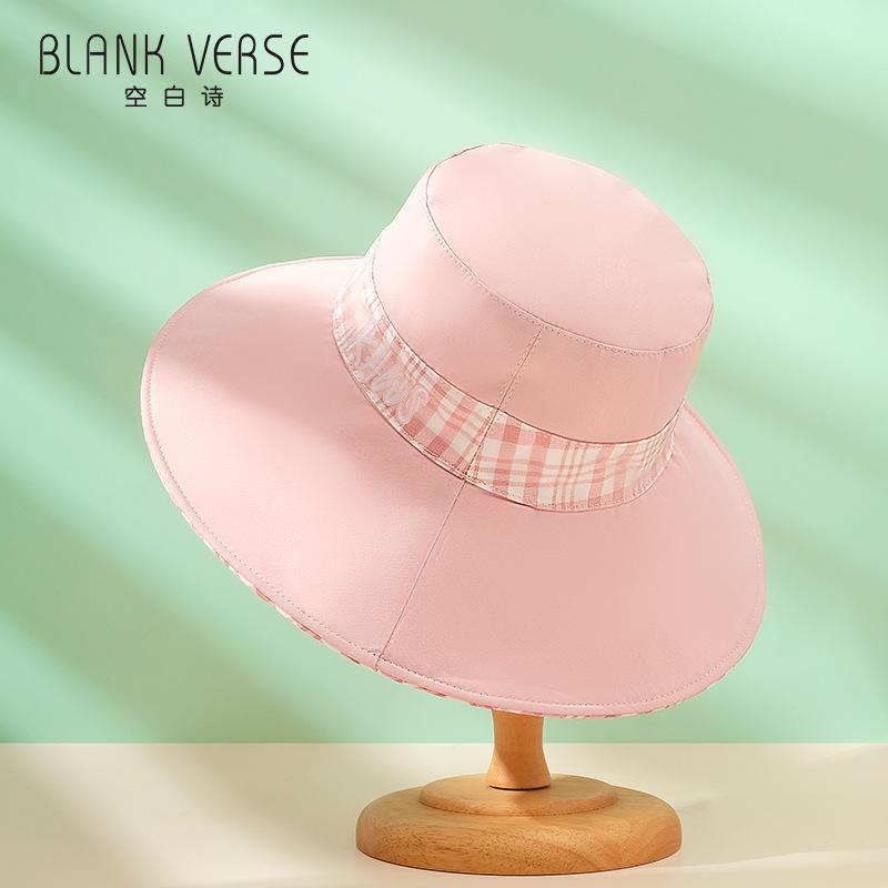 Solid Color Sun Hat Women's Large Brim Double-sided Bucket Hat Women's Autumn Sun Protection Casual Wide Brim Sun Protection