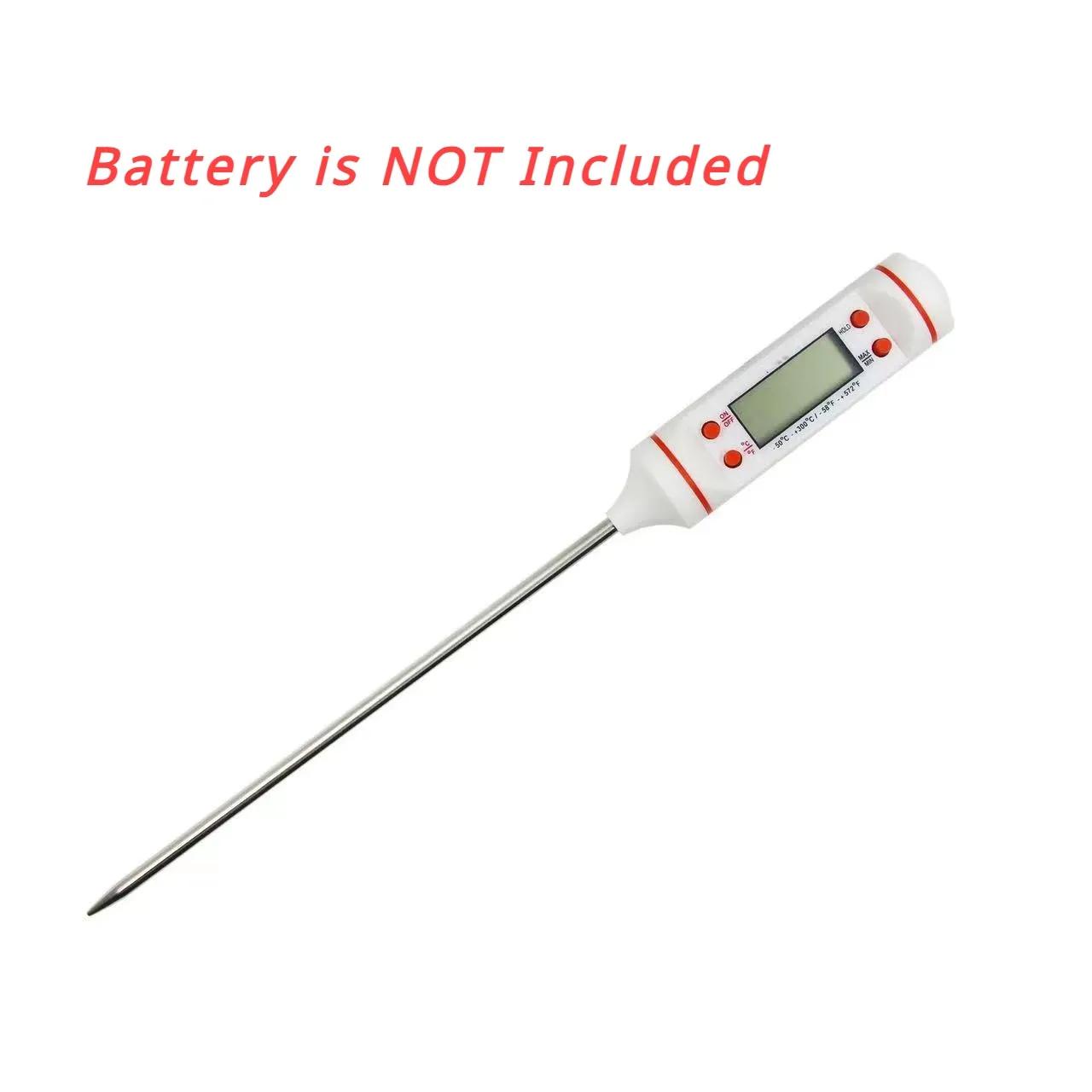 

Цифровий термометр Кухонний термометр для м яса води молока приготування їжі харчовий щуп барбекю електронний термометр для духовки кухонне приладдя white