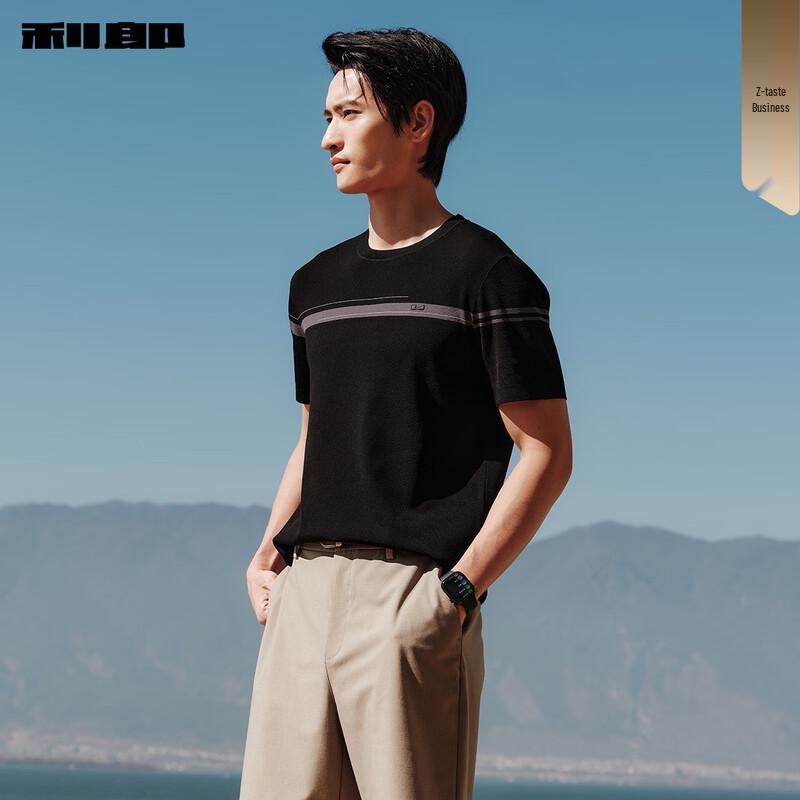 Lilang Men s Striped Slim Fit Knitted T-Shirt 180/92A