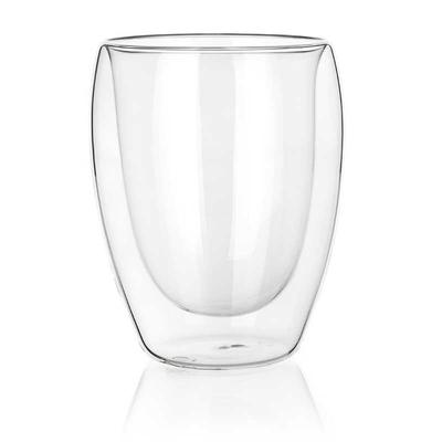 300ml DOUBLE-WALLED THERMAL GLASS FOR COFFEE AND DRINKS