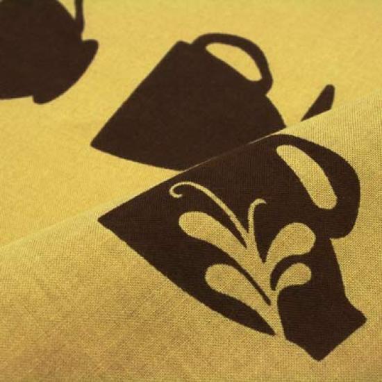Dyeing Anbo Tenugui Love Authentic Made In 35cm X 100cm "I Coffee, Camel" Dyed, 100% Cotton, Tokuoka, Japan,