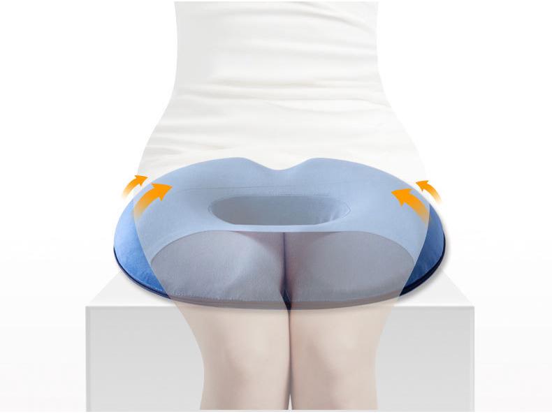 Memory Foam Hemorrhoid Relief Seat Cushion - Breathable, Thickened Pad for Office Chairs