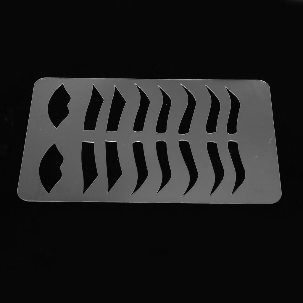 Brow Lips Template Reusable Bendable Eyebrow Lip Eyebrow Grooming Stencils for Tattoo Artists Beauty Beginners