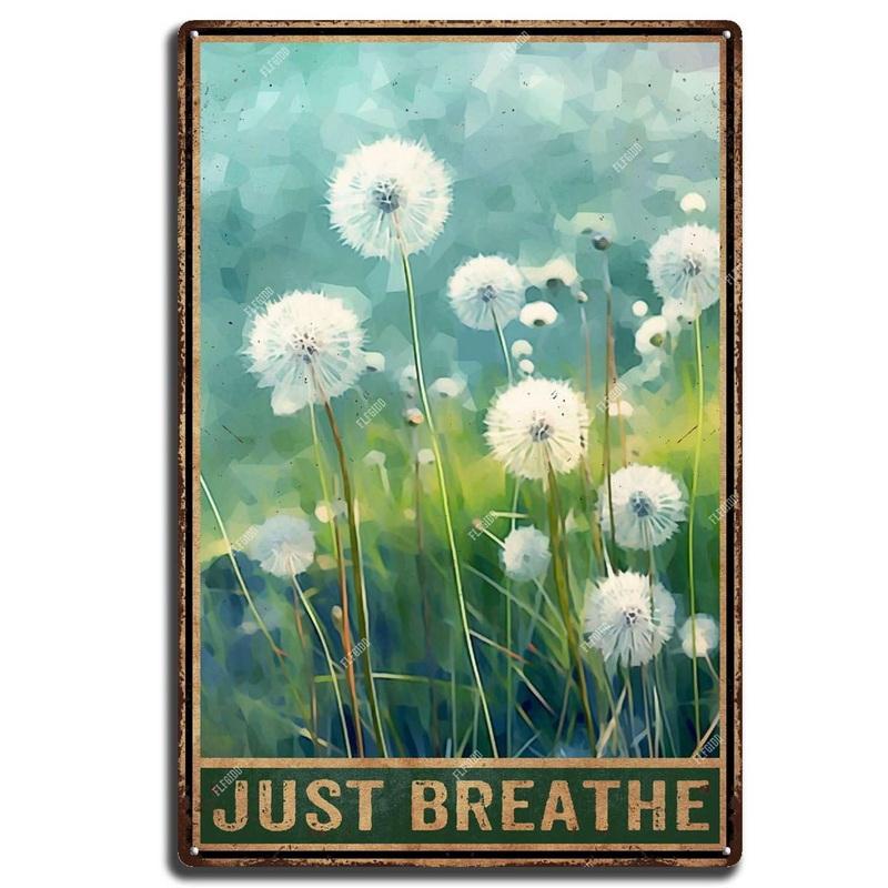 Metal Tin Sign Garden Beautiful Flowers Vintage Tin Sign Flower Lavender Metal Wall Panel Retro Art Decoration for Home Cafe Bar