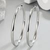 Genuine 925 Sterling Silver Women's New Jewelry Fashion Round Hoop Earrings