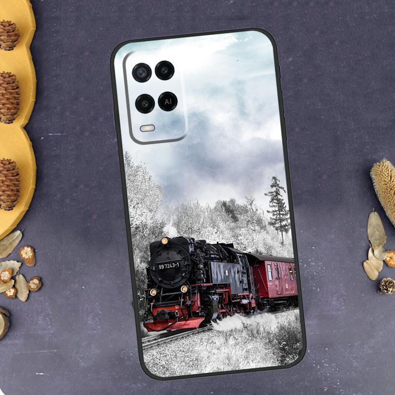 Train Railway Travel Phone Case For Oppo A78 A38 A58 A74 A15 A80 A60 A40 A94 A54 A98 A18 A16 A76 A96 A17 A77 A57S