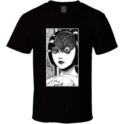 Peter Dawson Kleding Uzumaki Junji Ito Japanse Horror Manga T-shirt Heren Tee Nieuw