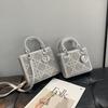 Dámská kabelka s kamínky, lehká luxusní, 2025, Princess Diana, do ruky, crossbody, přes rameno - Vynikající malý čtvercový design