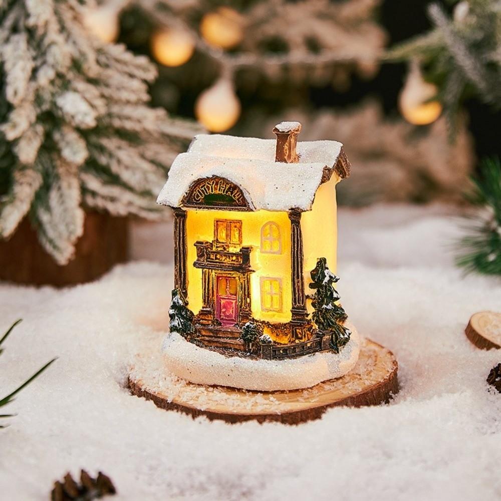 LED Christmas Light House Miniature House Xmas House Miniature  for Christmas Party