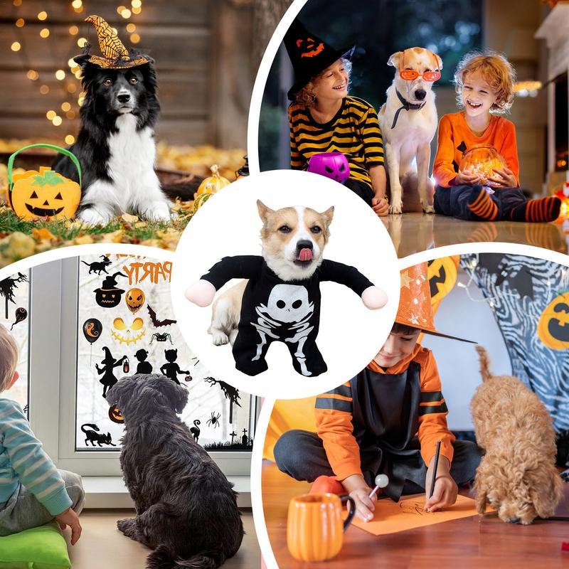 Dog Skeleton Halloween Costume Halloween Costume Dog Glow In The Dark Skull Clothes Pet Clothes Novelty Funny Halloween Pet
