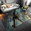 Aerial combat intense war scene carpet Yoga living room room decor children's crawling mat doormat area rug games mat