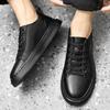 Brand Genuine Leather Mens Shoes Fashion Outdoor Flat Designer Sneakers Casual Leather Walking Shoes Tennis Masculino Board Shoe