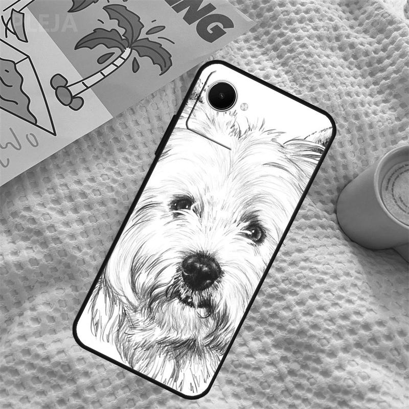 Westie Dog Case For Realme C67 C63 C55 C51 C75 C61 C53 C35 C65 C71 11 12 13 14 15 Pro Plus GT6 GT7 Pro