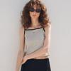 STRIPE SLVLESS TOP_BLACK