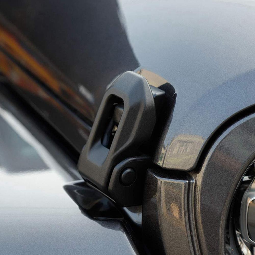 Locking Hood Latch for Jeep Wrangler JL JK 2007-2017 Black Steel Hood Catches Kit for Passenger and Driver Side Accessories